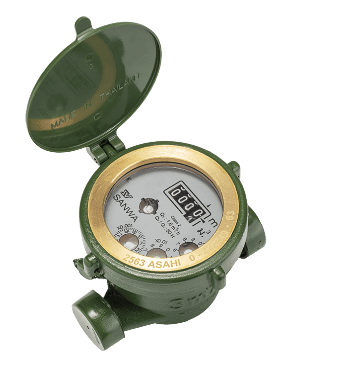SANWA SINGLE-JET WATER METER รุ่น SV 15 R50 ขนาด 1/2” (4 หุน)