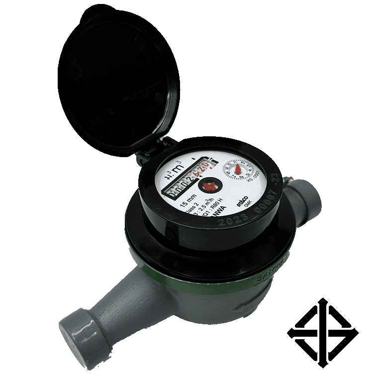 SANWA MULTI-JET WATER METER รุ่น GMK15-H R80 ขนาด 1/2"