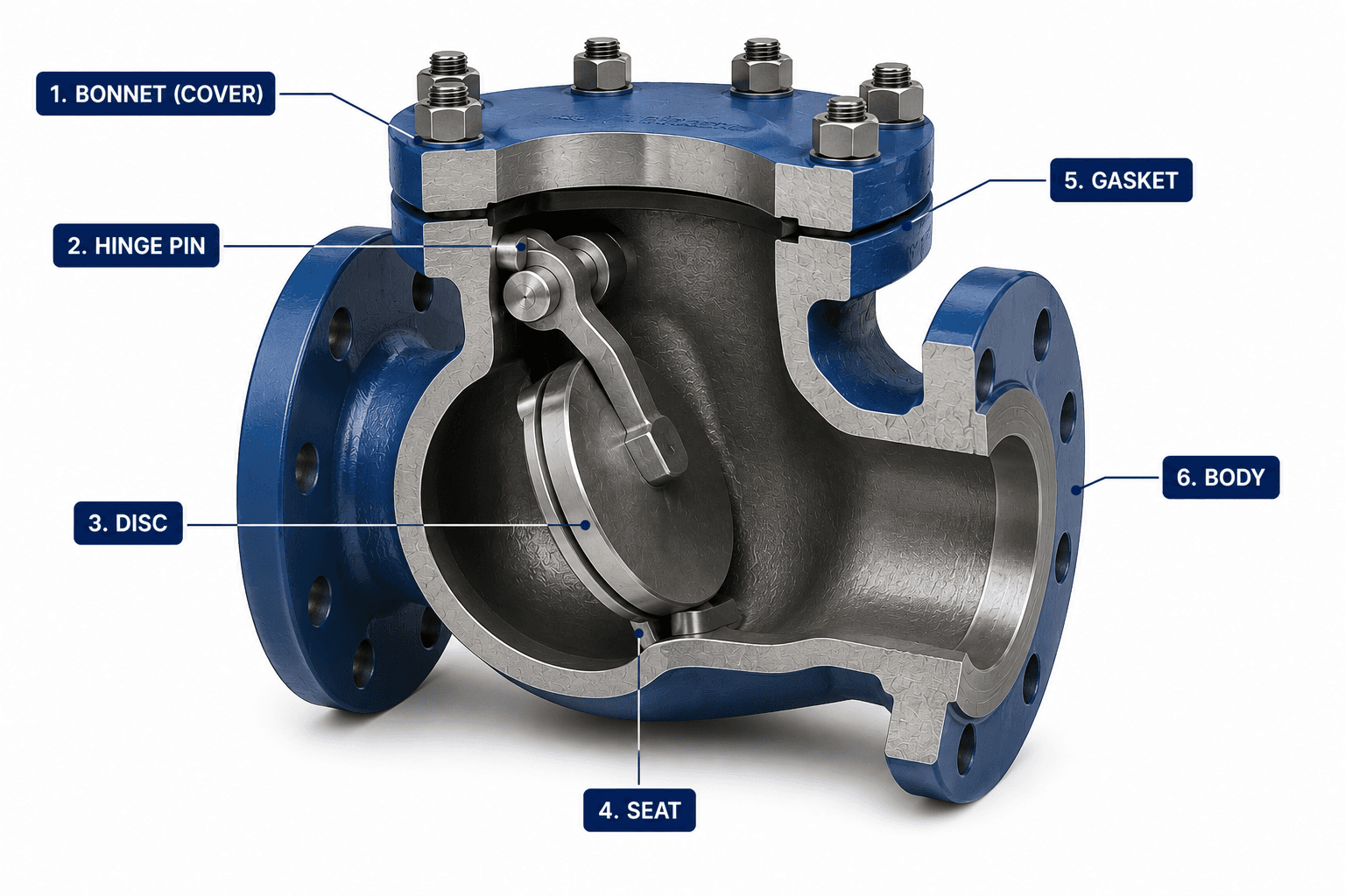 Check Valve คืออะไร? วาล์วกันกลับที่สำคัญในระบบท่อ